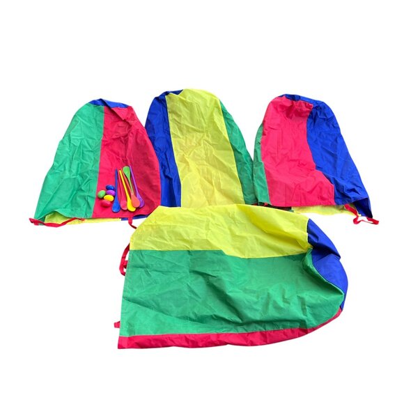 Outdoor Games Play Set - 4 Jump Sacks 6 Wooden Spoons & 6 Plastic Eggs - Picture 2 of 3